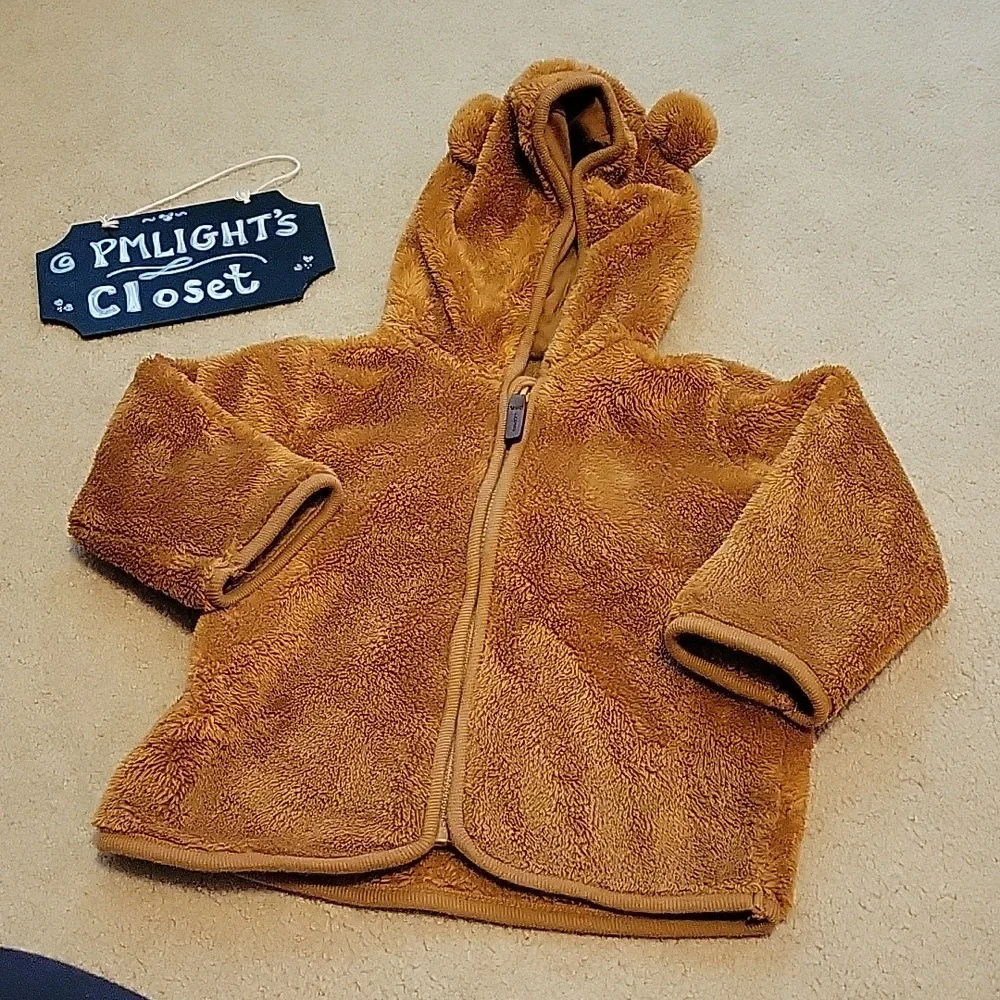 H&M Bear Jacket 9 Months Zip Up Hooded with Ears
